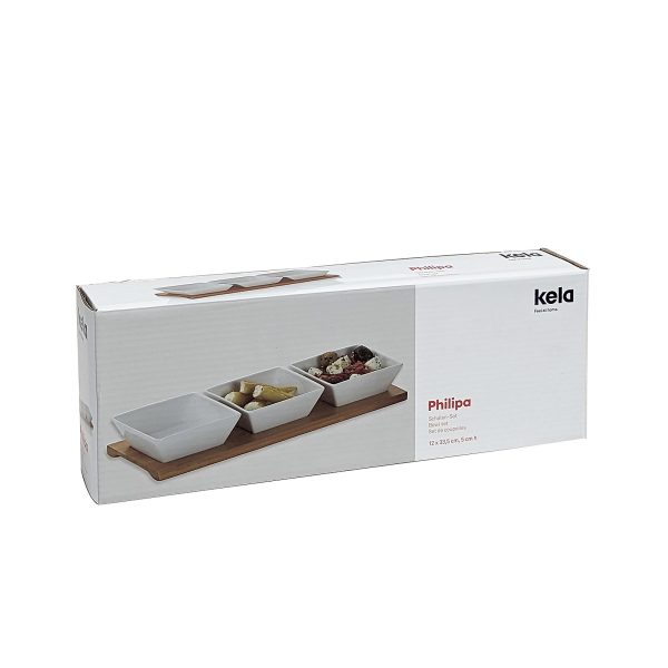 KELA SET ZDJELICA ZA POSLUŽIVANJE PHILIPA, 33,5x12x5cm PORCULAN BIJELA 4/1 - Slika 8