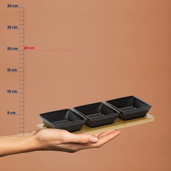 KELA SET OF PHILIP SERVING BOWL, 33.5x12x5cm BLACK PORCELAIN 4/1 - Image 5