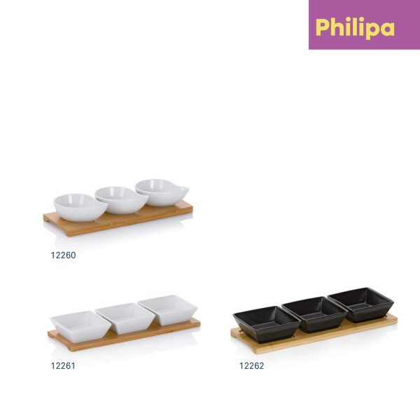 KELA SET OF PHILIP SERVING BOWL, 33.5x12x5cm BLACK PORCELAIN 4/1 - Image 8