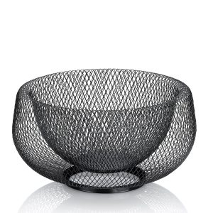 KELA FRUIT BASKET MARLO, 14.5x28.5cm METAL BLACK