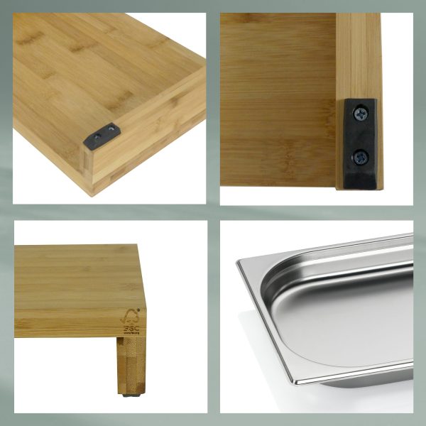 KELA CUTTING BOARD KENINA, 36x27x7cm BAMBOO LIGHT BROWN - Image 3