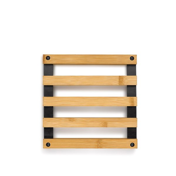 KELA PODMETAČ ZA LONAC KIRIL, 20x20x3cm BAMBUS CRNA