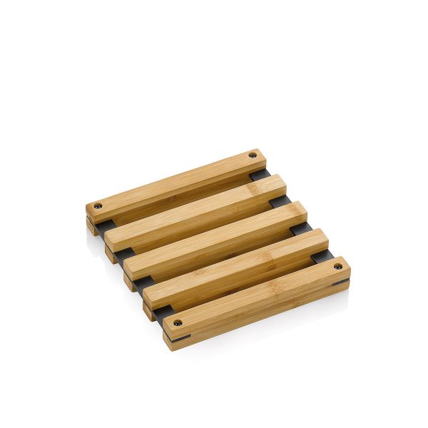 KELA PODMETAČ ZA LONAC KIRIL, 20x20x3cm BAMBUS CRNA - Slika 3