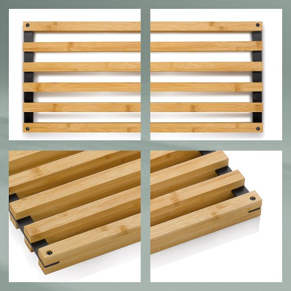 KELA PODMETAČ ZA LONAC KIRIL, 20x20x3cm BAMBUS CRNA - Slika 4