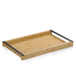 KELA SERVING TRAY KIRIL, 54x34.5x4.5cm BAMBOO BLACK
