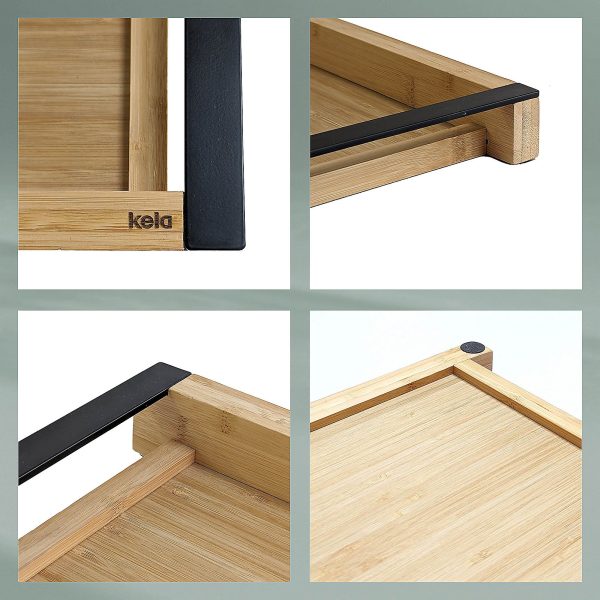 KELA PLADANJ ZA POSLUŽIVANJE KIRIL, 54x34,5x4,5cm BAMBUS CRNA - Slika 4