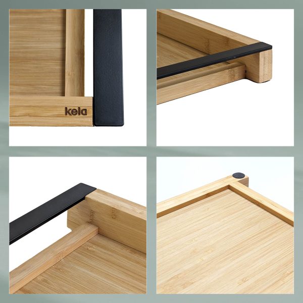 KELA PLADANJ ZA POSLUŽIVANJE KIRIL, 43x27,5x4cm BAMBUS CRNA - Slika 4