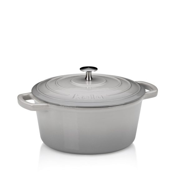 KELA ROUND BAKE CALIDO, 3.8l WROUGHT IRON, LIGHT GRAY