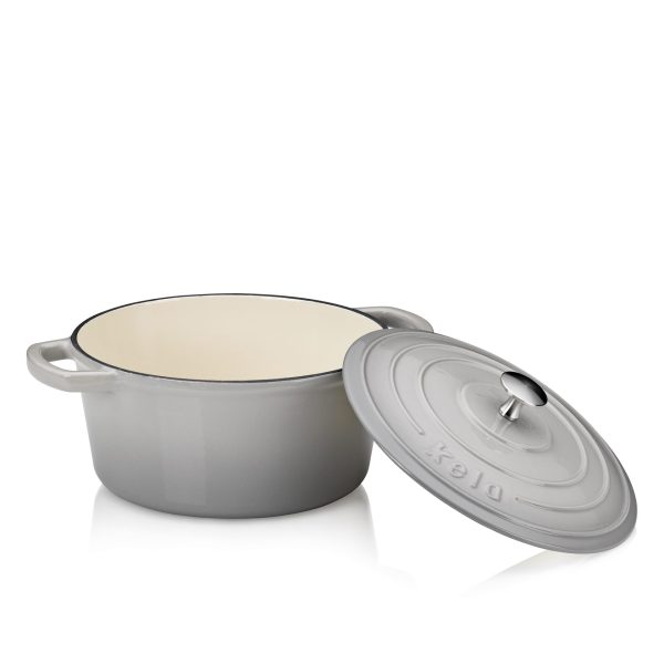 KELA ROUND BAKE CALIDO, 3.8l WROUGHT IRON, LIGHT GRAY - Image 3
