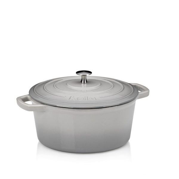KELA ROUND BAKE CALIDO, 4.6l WROUGHT IRON, LIGHT GRAY