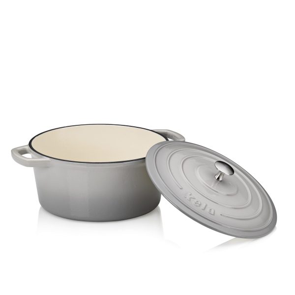 KELA ROUND BAKE CALIDO, 4.6l WROUGHT IRON, LIGHT GRAY - Image 3