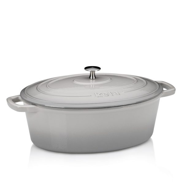 KELA OVAL BAKE CALIDO, 6l WROUGHT IRON, LIGHT GRAY