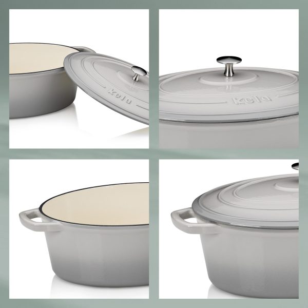 KELA OVAL BAKE CALIDO, 6l WROUGHT IRON, LIGHT GRAY - Image 3