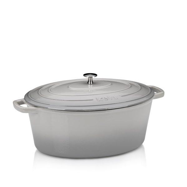 KELA OVAL BAKE CALIDO, 9.3l WROUGHT IRON, LIGHT GRAY