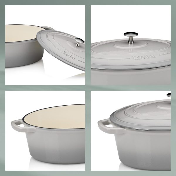 KELA OVAL BAKE CALIDO, 9.3l WROUGHT IRON, LIGHT GRAY - Image 4