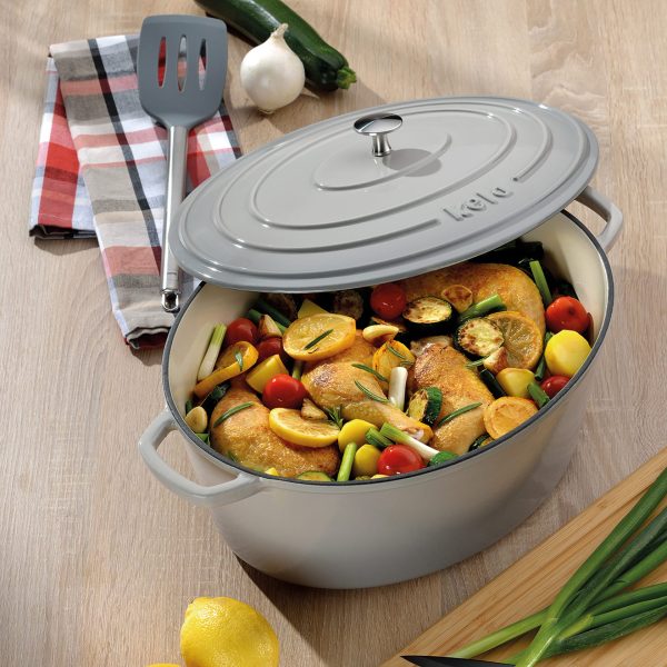 KELA OVAL BAKE CALIDO, 9.3l WROUGHT IRON, LIGHT GRAY - Image 9