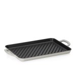 KELA GRILL PLATE CALIDO, 35x25x2cm WROUGHT IRON LIGHT GRAY