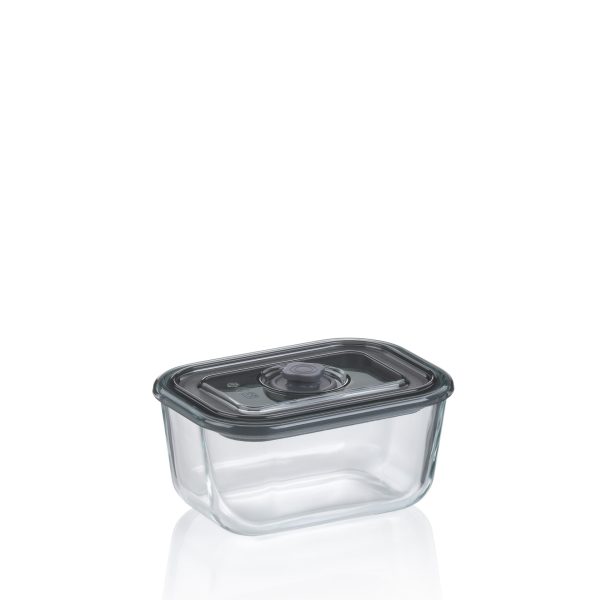 KELA FIREPROOF FOOD CONTAINER WITH LID AURELIA, 0.4l TRANSPARENT GLASS