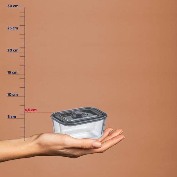 KELA FIREPROOF FOOD CONTAINER WITH LID AURELIA, 0.4l TRANSPARENT GLASS - Image 6