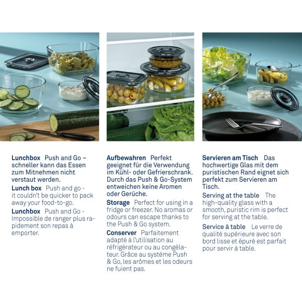 KELA FIREPROOF FOOD CONTAINER WITH LID AURELIA, 0.4l TRANSPARENT GLASS - Image 10