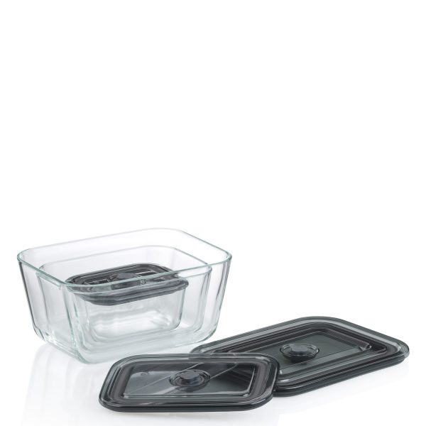 KELA FIREPROOF FOOD CONTAINER WITH LID AURELIA, 1.4l TRANSPARENT GLASS - Image 3