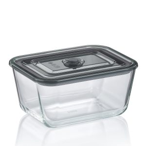 KELA FIREPROOF FOOD CONTAINER WITH LID AURELIA, 2.5l TRANSPARENT GLASS