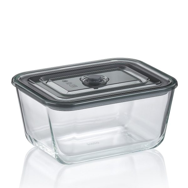 KELA FIREPROOF FOOD CONTAINER WITH LID AURELIA, 2.5l TRANSPARENT GLASS