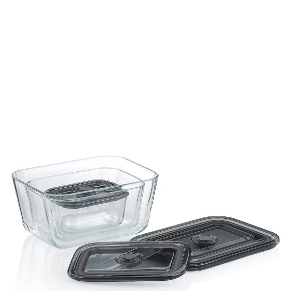 KELA FIREPROOF FOOD CONTAINER WITH LID AURELIA, 2.5l TRANSPARENT GLASS - Image 3