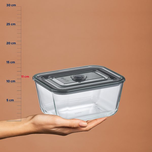 KELA FIREPROOF FOOD CONTAINER WITH LID AURELIA, 2.5l TRANSPARENT GLASS - Image 6