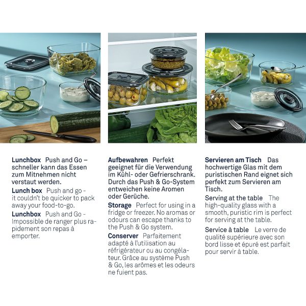 KELA FIREPROOF FOOD CONTAINER WITH LID AURELIA, 2.5l TRANSPARENT GLASS - Image 10