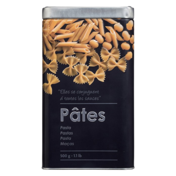 FIVE PASTA BOX EMBOSSED 3D 10.7X18.4CM METAL BLACK - Image 7