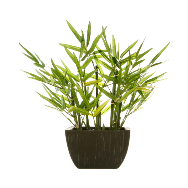 ATMOSPHERA ARTIFICIAL FLOWERS IN BAMBOO JAR 35CM PE BLACK - Image 4