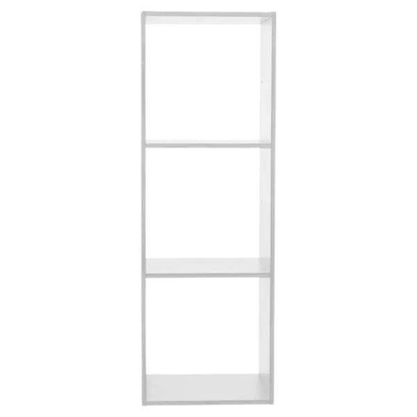 FIVE SHELF 3 OPENINGS MODULE 34.5X32X100.5CM WHITE VENEER - Image 6