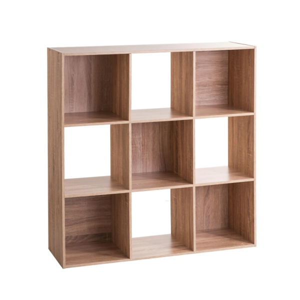 FIVE SHELF MODULE MIX 9 OPENINGS 100.5X32X100.5CM NATURAL - Image 5