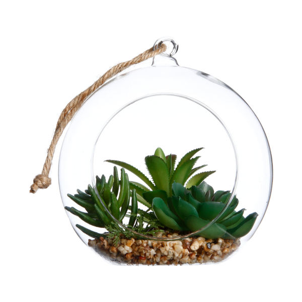 ATMOSPHERA ARTIFICIAL FLOWERS IN GLASS 14X17CM GLASS/PE MULTICOLOR - Image 6