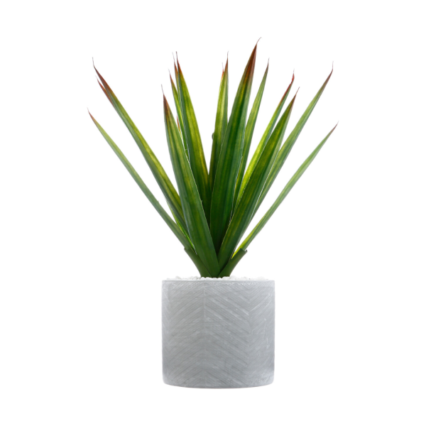 ATMOSPHERA ARTIFICIAL FLOWERS IN JAR ALOE VERA 48CM CERAMIC/PE GREEN - Image 3