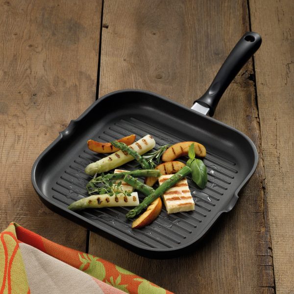 KELA PRAVOKUTNA GRILL TAVA KERROS, 28x28x4cm LIJEVANI ALUMINIJ CRNA - Slika 6