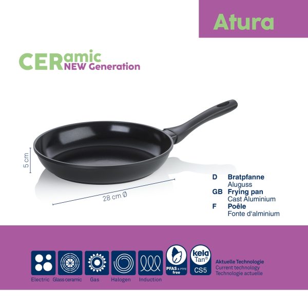 KELA PAN ATURA, 5x28cm CAST ALUMINUM BLACK - Image 5