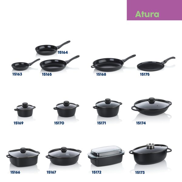 KELA PAN ATURA, 5x28cm CAST ALUMINUM BLACK - Image 9