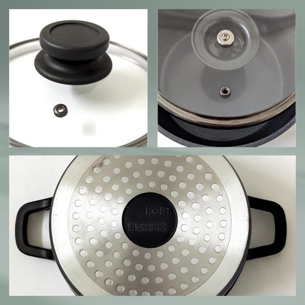 KELA LONAC S POKLOPCEM ATURA, 1,7l LIJEVANI ALUMINIJ CRNA - Slika 4