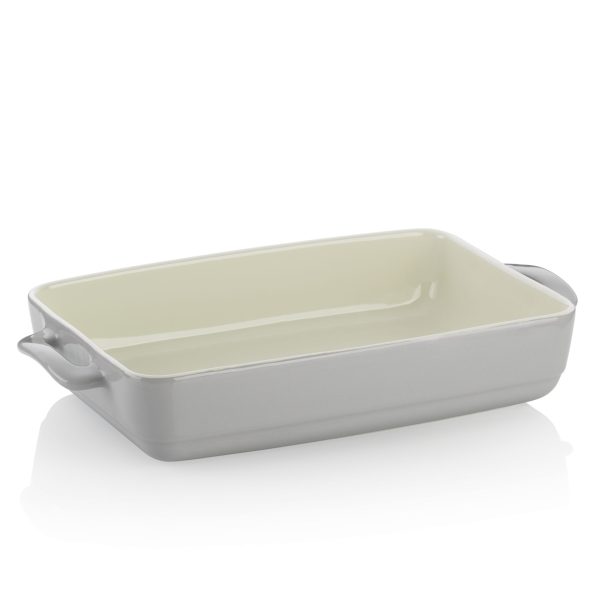 KELA PRAVOKUTNI PEKAČ MALIN, 37,5x22x7cm KERAMIKA SVJETLOSIVA