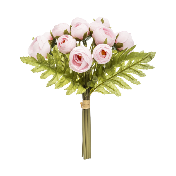 ATMOSPHERA ARTIFICIAL FLOWER BOUQUET CAMELLIA 18 PCS 30CM PES/PVC PINK - Image 4