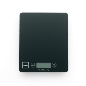 KELA KITCHEN SCALE PINT, 15x23x1.5cm BLACK GLASS