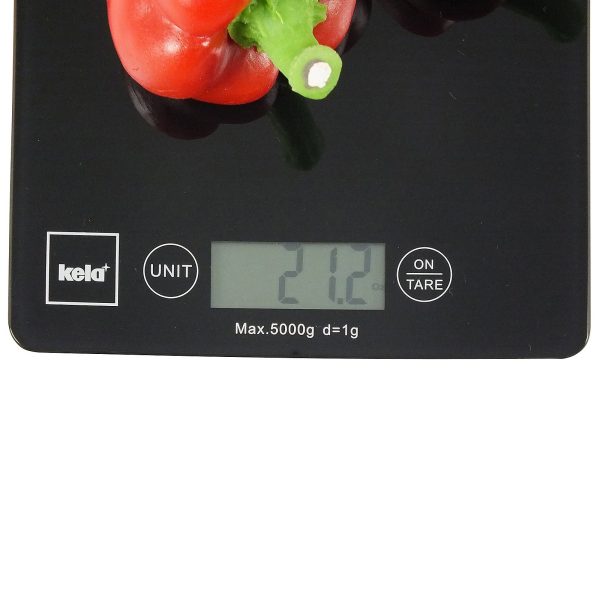 KELA KITCHEN SCALE PINT, 15x23x1.5cm BLACK GLASS - Image 4
