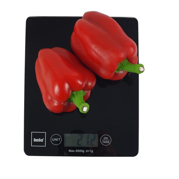KELA KITCHEN SCALE PINT, 15x23x1.5cm BLACK GLASS - Image 6