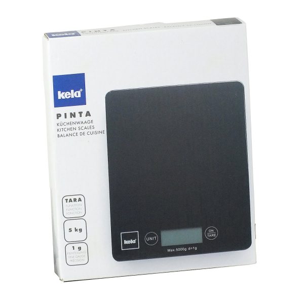 KELA KITCHEN SCALE PINT, 15x23x1.5cm BLACK GLASS - Image 8