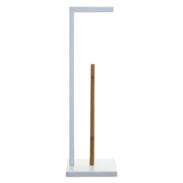 FIVE DRŽAČ TOALETNOG PAPIRA NATUREO, 64,5X20X20 CM, METAL/BAMBOU, BIJELI - Slika 6
