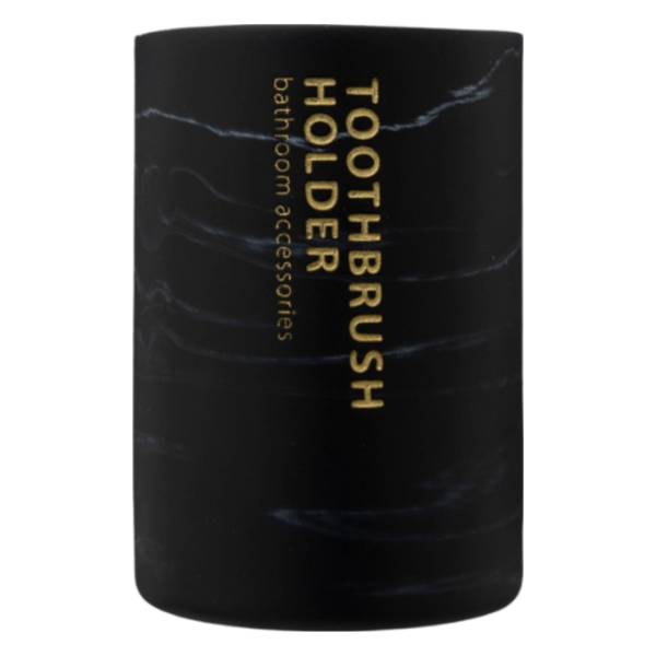 FIVE TOOTHBRUSH HOLDER LEA POLYRESIN BLACK - Image 4