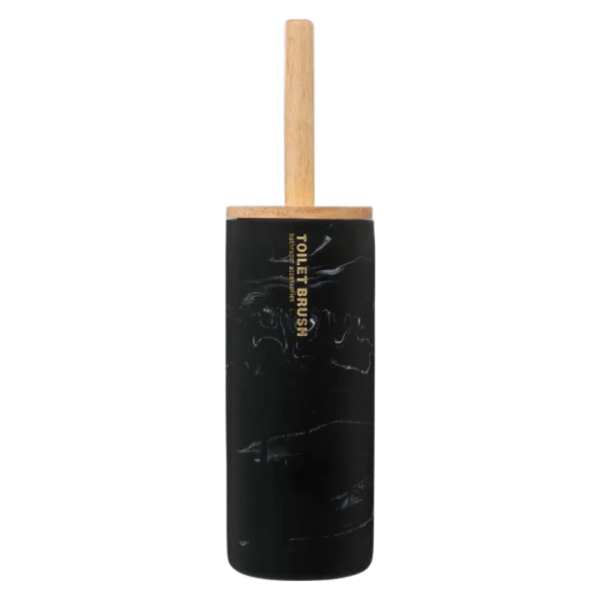 FIVE TOILET BRUSH LEA 10X38CM POLYRESIN/BAMBOO, BLACK - Image 5