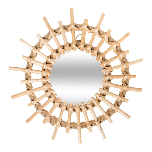 ATMOSPHERA MIRROR SUN 27X3CM GLASS/RATAN/MDF BEIGE SET 3/1 - Image 14